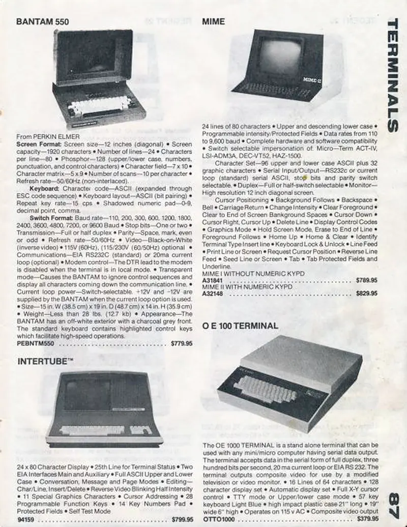Technical specifications for an early floppy-disk system