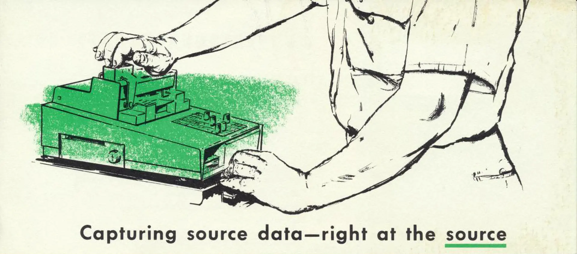 Brochure page for the Portable Addressograph