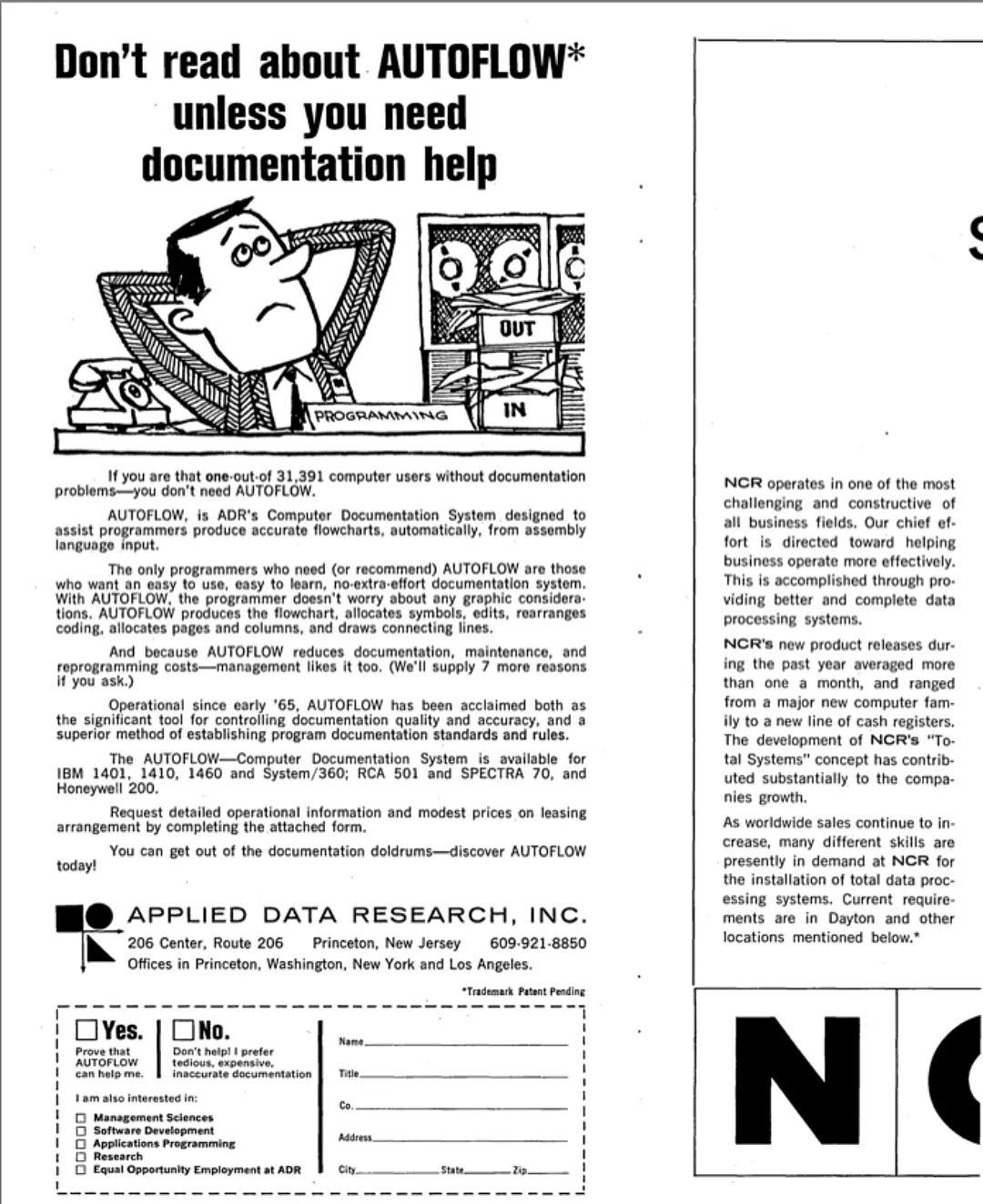 dvertisement for AUTOFLOW