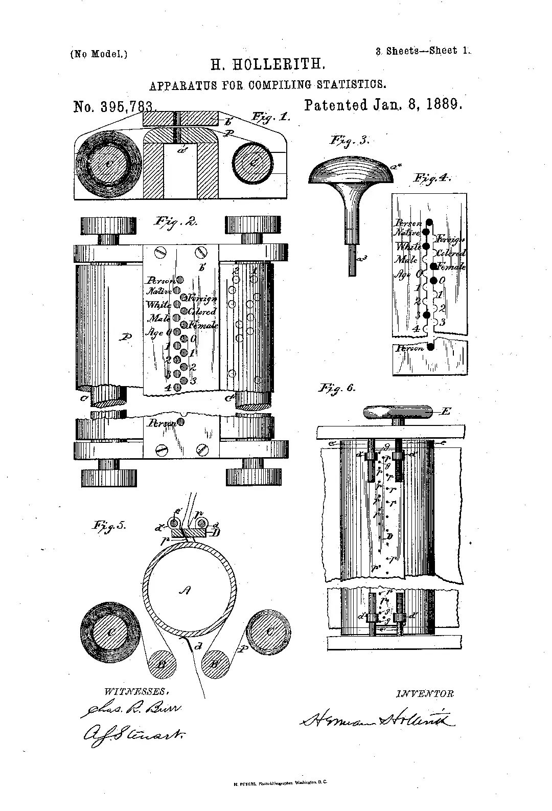 Hollerith’s U.S. patent