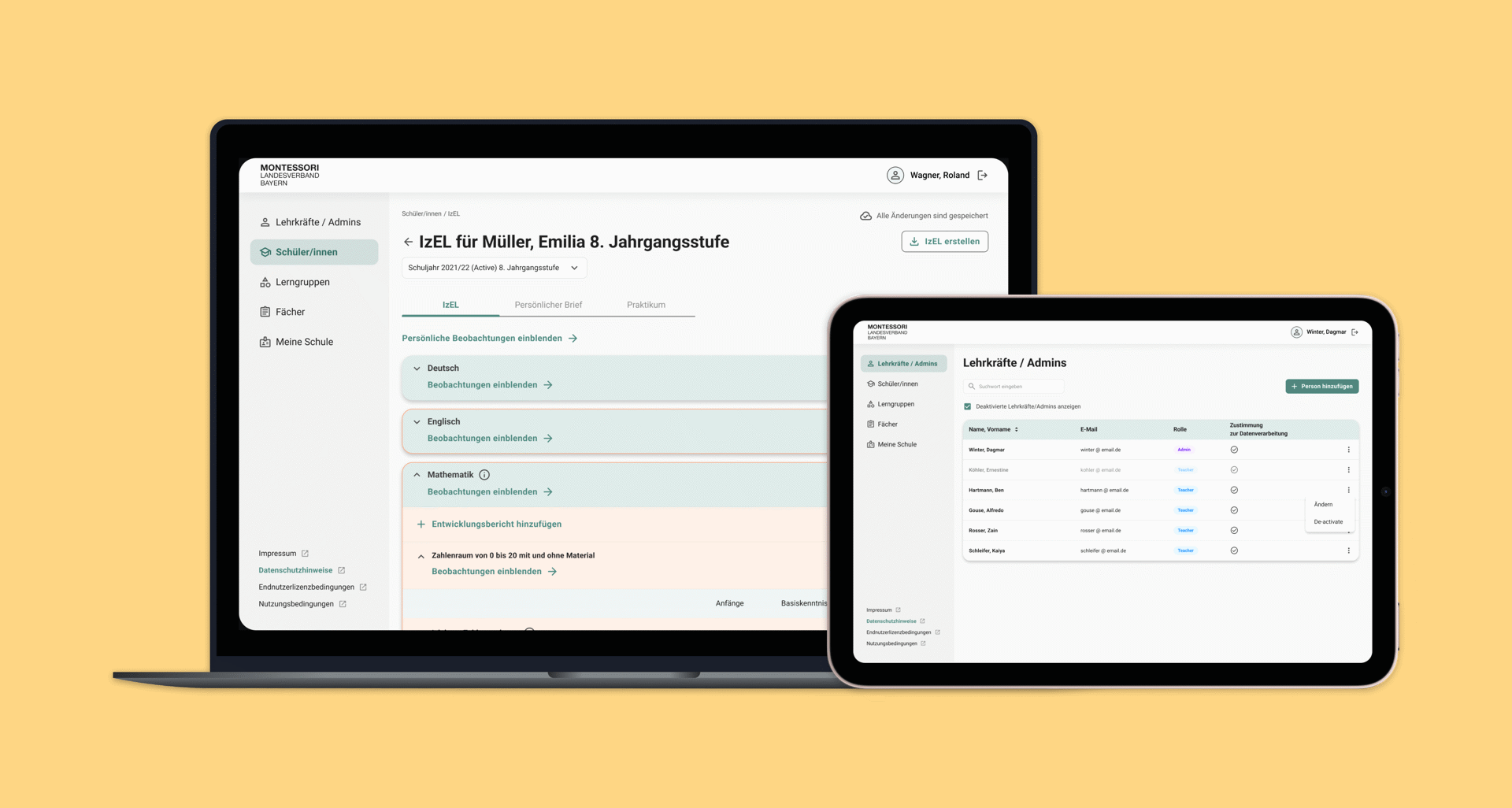 Schulverwaltungssystem: Benutzerfreundliche Reise für Montessori